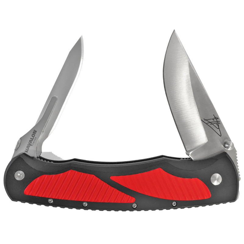 Havalon Titan Dual Folding Knife Black w/Red Inserts