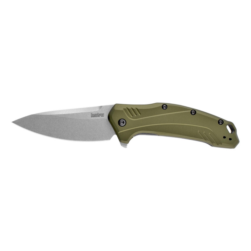 Kershaw Link Aluminum Plain Edge 3.25" OD Green Handle