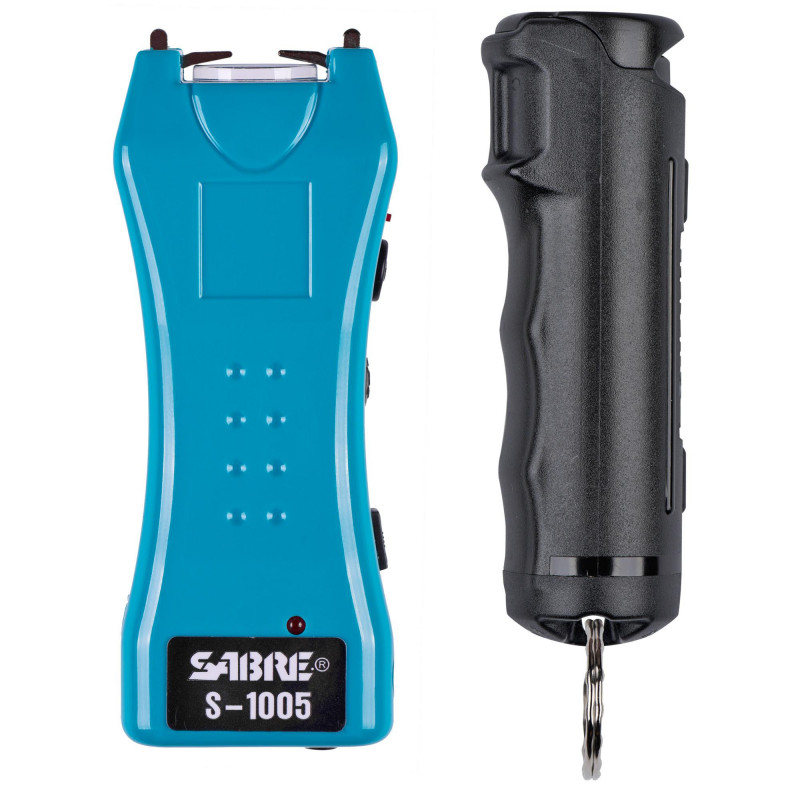 Sabre Stun Gun 1005 Turqouise w/Built-in Flashlight