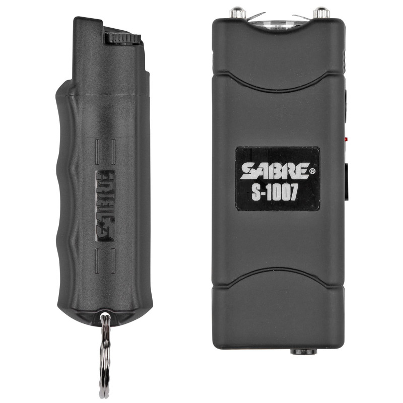 Sabre Stun Gun 1007 Black + HC Black-23OC w/Flashlight