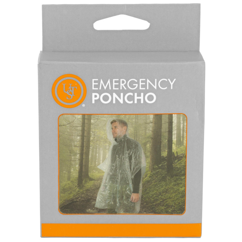 UST Emergency One-Size Poncho Clear