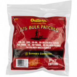 Outers Bulk Pack Cleaning Patches .30-.50Cal 225 Count