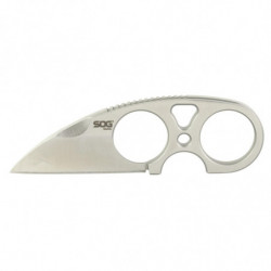 SOG Snarl Fixed Blade Knife Silver 2.3"