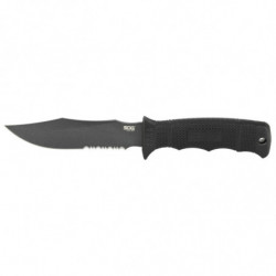 SOG Seal Pup Black 4.75" Partially Serrated Kydex