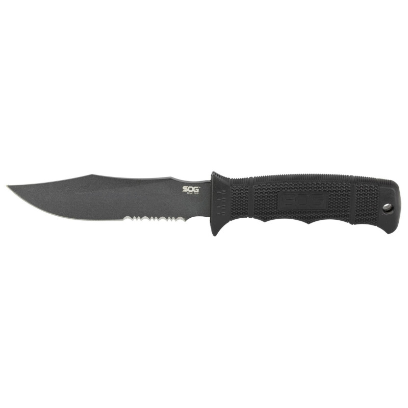 SOG Seal Pup Black 4.75" Partially Serrated Kydex