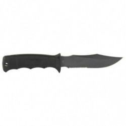 SOG Seal Pup Black 4.75" Partially Serrated Kydex