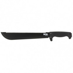 SOG SOGfari Machete Straight/Saw Back Edge Black Kraton Handle 13"