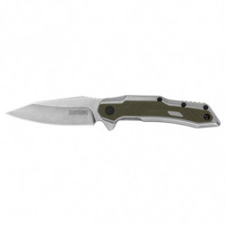 Kershaw Salvage 2.9" Blade Reverse Tanto Silver Stonewashed, OD Green Grip