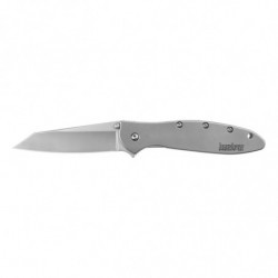 Kershaw Random Leek 3" Blade Bead Blasted Silver Handle