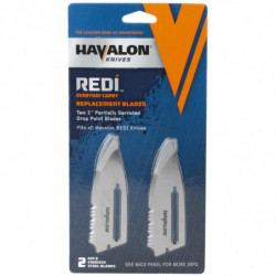 Havalon Redi Replacement Serrated Blades Stainless Steel 2Pk