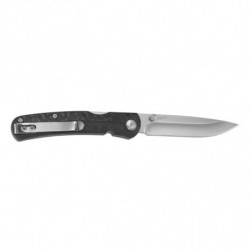 Columbia River Blade Satin 2.95" Plain Edge Black Glass Reinforced Nylon Handle