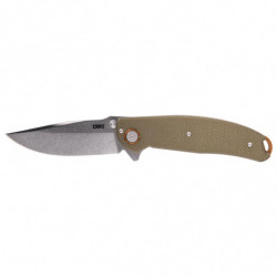 Columbia River Butte Folding Knife/Assisted Opening OD Green 3.36" Blade Plain Edge