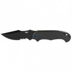 Columbia River P.S.D. Black w/Veff Serrations 3.63" Black Carbon Fiber w/G10 Base Handle