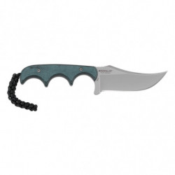 Columbia River Minimalist Persian 2.76" Silver Blade Plain Edge Green Micarta Handle