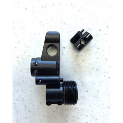 CSS KRINK Style AKM Front Sight Block Gas Block Combo, 24x1.5MM Threads (Fits AK47 AK74 AKM Barrel)