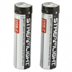 Streamlight SL-B50 USB-C Battery Black and Silver 2Pk