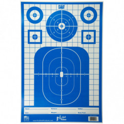 Pro-Shot 12"X18" Tactical Precision Target 8Pk Blue/White