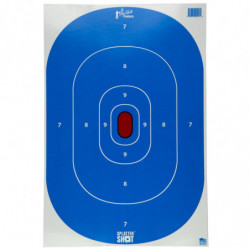 Pro-Shot Splatter Shot 12"X18" Silhouette 8Pk Blue/White