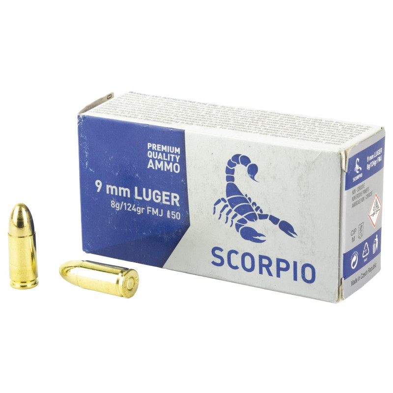 STV Technology Scorpio Ammo 9mm 124 Grain 50/1000