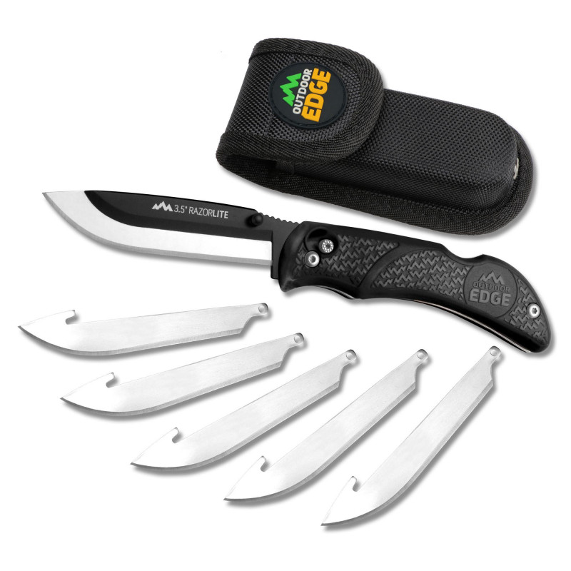 Outdoor Edge Razor Lite Folding Knife Plain Edge 3.5" Blades