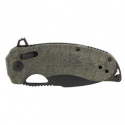 SOG Kiku XR Folding Knife 3.03" Straight Edge Linen Micarta Handle