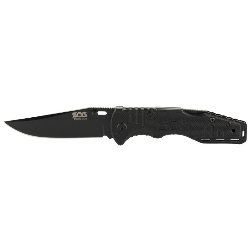 SOG Salute 3.1" Folding Knife Clip Point Straight Edge G10 Handle