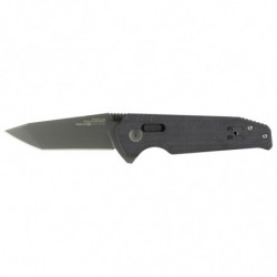 SOG Vision XR Folding Knife 3.36" Tanto Point Straight Edge Black G10 Handle