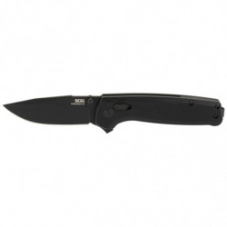 SOG Terminus XR Folding Knife Clip Point Straight Edge Blade 2.95" Black G10 Handle