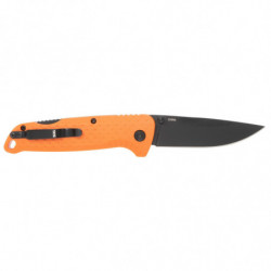 SOG Tellus ATK Folding Knife Clip Point Straight Edge Blade 3.5" Orange Handle