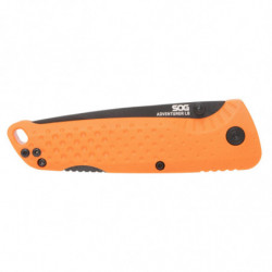 SOG Tellus ATK Folding Knife Clip Point Straight Edge Blade 3.5" Orange Handle