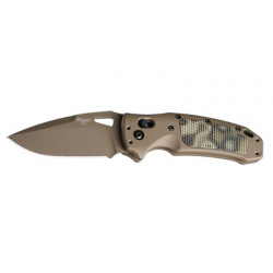 Hogue K320 AXG Firearm Match Folding Knife FDE Plain Drop Point Edge 3.5" Blade FDE Handle