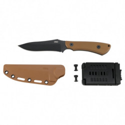 Columbia Ramadi Fixed Blade Knife Black 4.37" Blade G10 Coyote Brown Handle