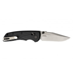 Hogue Deka Folding Knife Silver Plain Clip Point Edge 3.25" Blade Black Handle