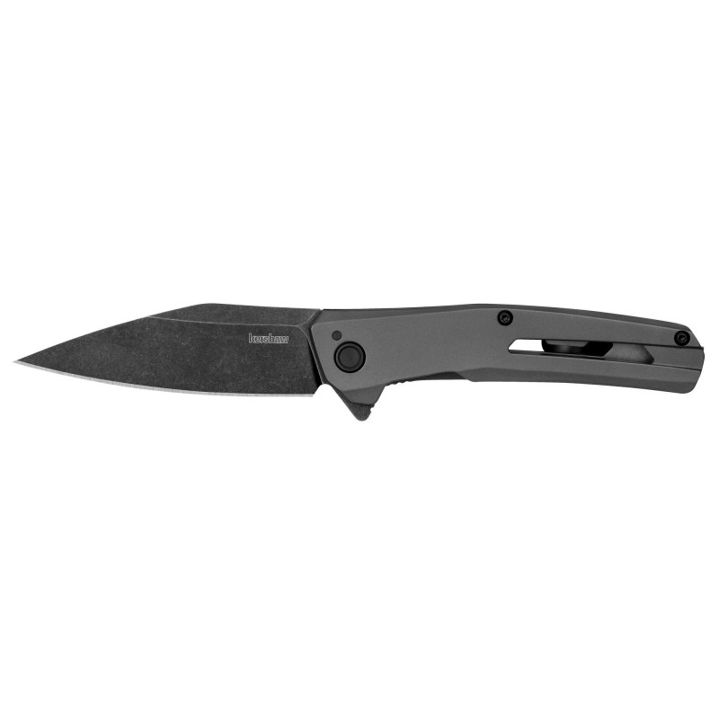 Kershaw Flyby Folding Knife Flipper Assisted Opening Plain Edge 3" Blade Gray Handle