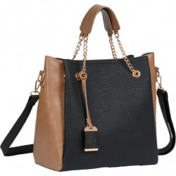 Bulldog Tote Purse w/Holster Black/Tan