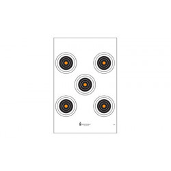 Action Target 5 Bull's-Eye Target w/Orange Centers 100Pk