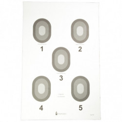 Action Target 5 Bull's-Eye Target Cream/Black 100Pk