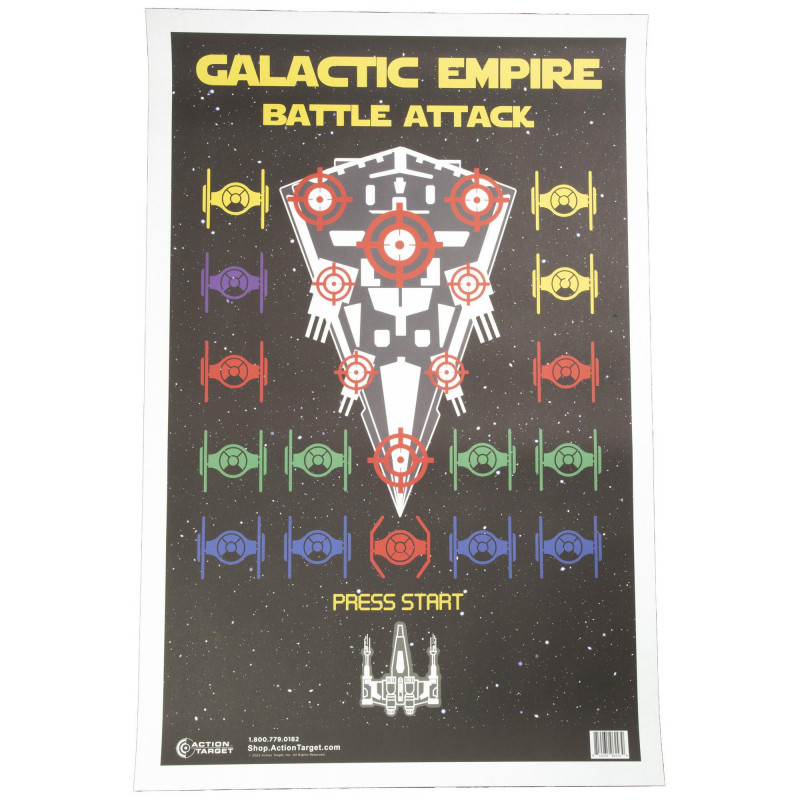 Action Target Galactic Empire Battle Attack Multi Color 100Pk