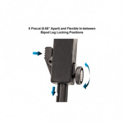 UTG Rubber Armored Full Metal QD Bipod 6.0"- 8.5" Center Height