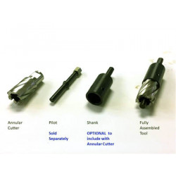 CNCW Annular Cutter Kit - 1/2 x 28 RH Barrel Threading (Optional Shank)