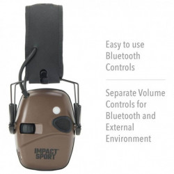 Howard Leight Bluetooth Impact Sport Shooting Earmuff FDE