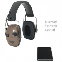 Howard Leight Bluetooth Impact Sport Shooting Earmuff FDE