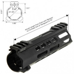 UTG AR-15 PRO Forerunner Free Float M-LOK Handguard