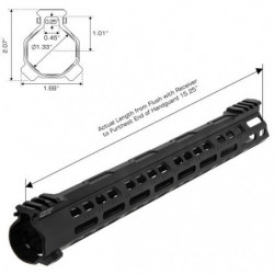 UTG AR-15 PRO Forerunner Free Float M-LOK Handguard