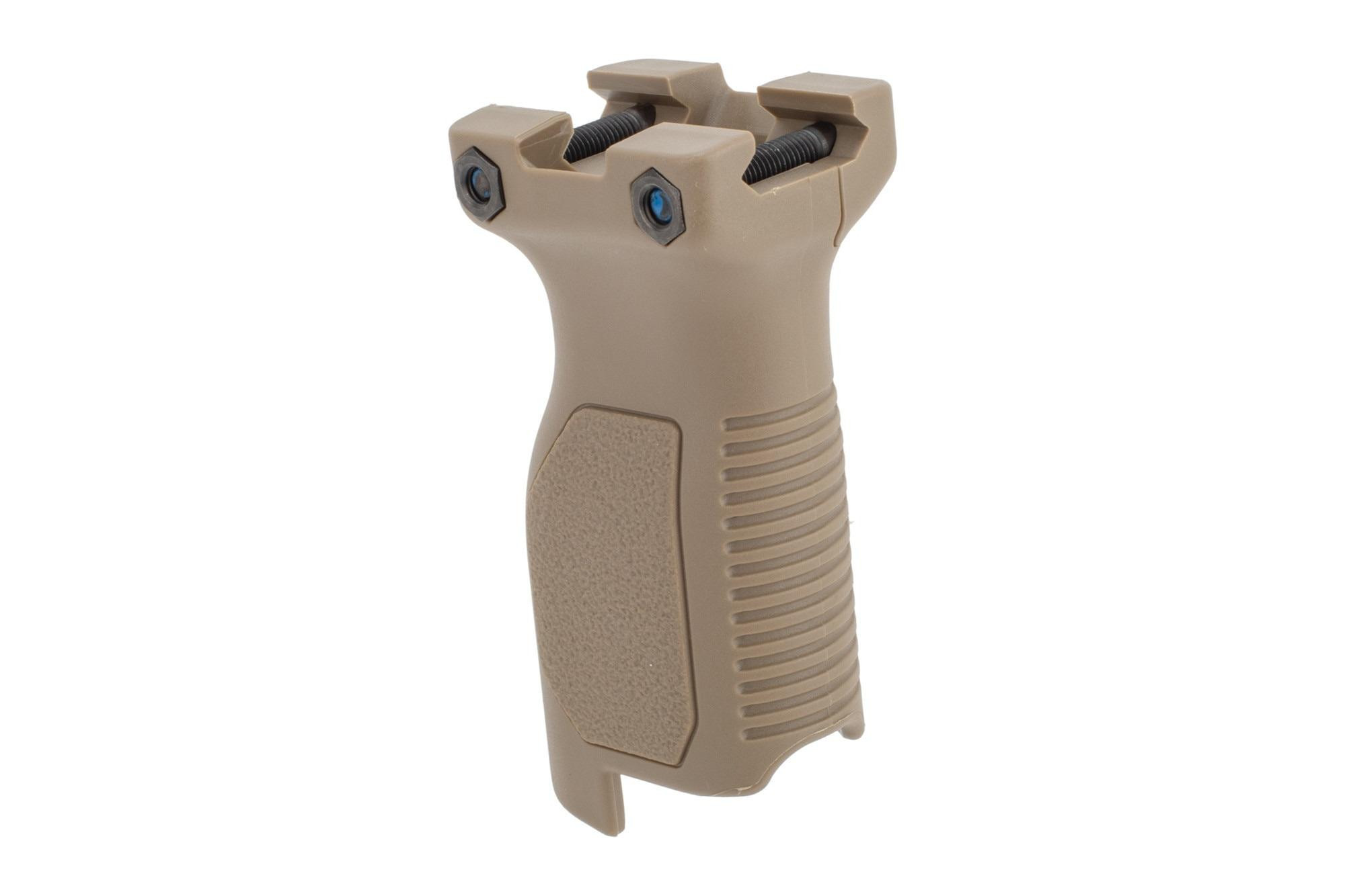 Strike Industries Angled Vertical Grip with Cable Management  Long  Picatinny  FDE