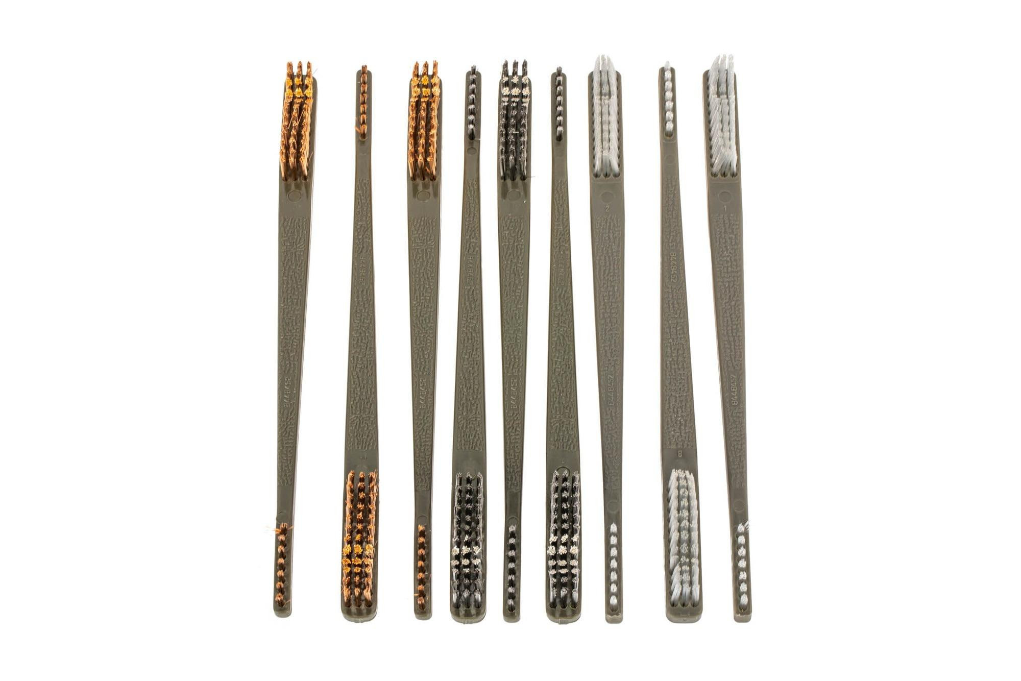 Otis Technology 9 Pack AP Brushes (3 Nylon/3 Bronze/3 Stainless Steel)