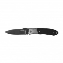 Camillus Pristine Folding Knife Black Blade 3" Black/Silver Handle