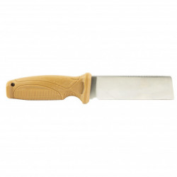 Camillus Swedge Fixed Knife Blade Silver Chisel Point 4.3" Tan Handle