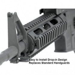 UTG AR-15 PRO 4/15 Drop In Quad Rail Handguard Carbine Extended Top Rail Black