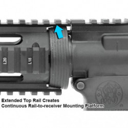 UTG AR-15 PRO 4/15 Drop In Quad Rail Handguard Carbine Extended Top Rail Black